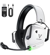 Vakedy Wireless Gaming Headset for PS5, PC, PS4, Mac, Switch, 2.4GHz Low Latency USB Dongle, Blue...