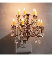 JandCase Night Lights Plug Into Wall,Dimmable Warm White &amp; Flame Effect Pendant Night Light, Dusk...