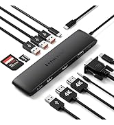 Lemorele USB C Dual Monitor Docking Station for Dell/HP/Lenovo/Surface Laptop, 12 in 1 Triple Dis...