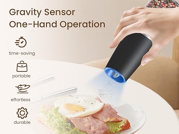KIARYUOLL Gravity Electric Salt And Pepper Grinder Set