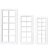 3Pcs Square Cookie Cutter Set, 3 Size Geometric Multicutter Square Cake Fondant Cutter, Biscuit C...