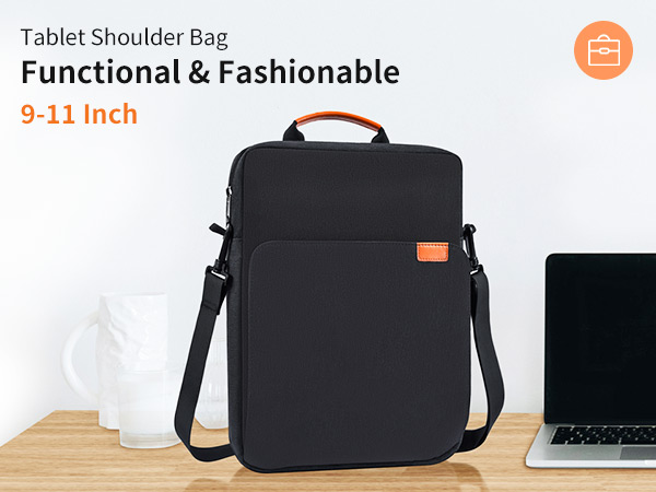 9-11 Inch Tablet Shoulder Bag Carrying Case for 11 iPad Pro M4 iPad Air M2 2024