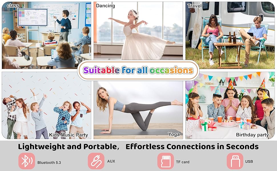 Kids&amp;amp;#39; karaoke machine for many scenarios