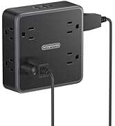 NTONPOWER Multi Plug Wall Outlet Extender with USB Ports(1 USB C), Wall Surge Protector 1800 Joul...