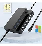 Microsoft USB C Surface Dock Triple Display (4K DP+HDMI+VGA), 12 in 1 USB C Surface Pro Docking S...
