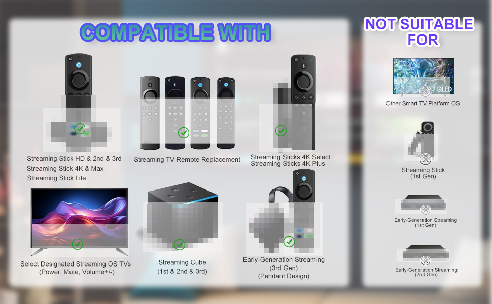 Compatible with a wide range of streaming devices and media TVs