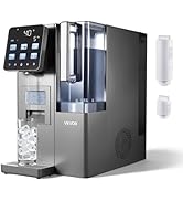 VEVOR Ice Maker Water Filter Dispenser, 4-in-1 Countertop Ice Making Machine with Room Temperatur...