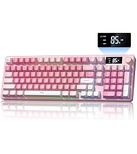 Keymatic WK98 Foundation Mechanical Keyboard, Pink Creamy Gaming Keyboard