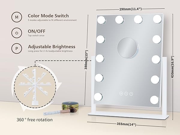 vanity mirror with lights