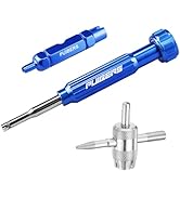 PUIBERS Tire Valve Stem Removal Tool Kit 3-Piece Set, Presta and Schrader Valve Core Removal Tool...