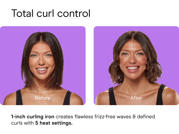 Conair tourmaline ceramic curling iron 1 inch barrel styling even heat large big thick