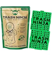 Trash Ninja Trash Can Deodorizer and Odor Eliminator (2 Pack) for Indoor Trash Cans Up to 10 Gall...