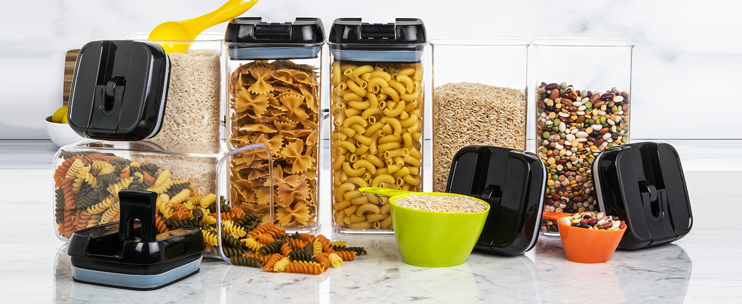 Air tight storage containers sealed storage container, plastic canisters with lids flip top storage