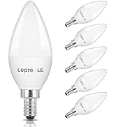 Lepro E12 LED Candelabra Light Bulbs, 5.5W, 40W Equivalent B11 Ceiling Fan Bulb Chandelier Bulbs,...