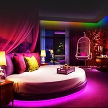Music Sync LED Strip Lights, WS2811 12V Addressable RGB LED Strip Dream Color Pixels Light 11