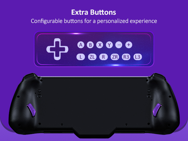 Gripcon controller features 2 Rear Mapping Buttons for customizable settings.