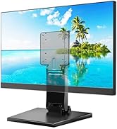 Jakeko Lay Flat Low Profile Monitor Stand - For 14-24" Screens Ergonomic Adjustable Desktop Mount...