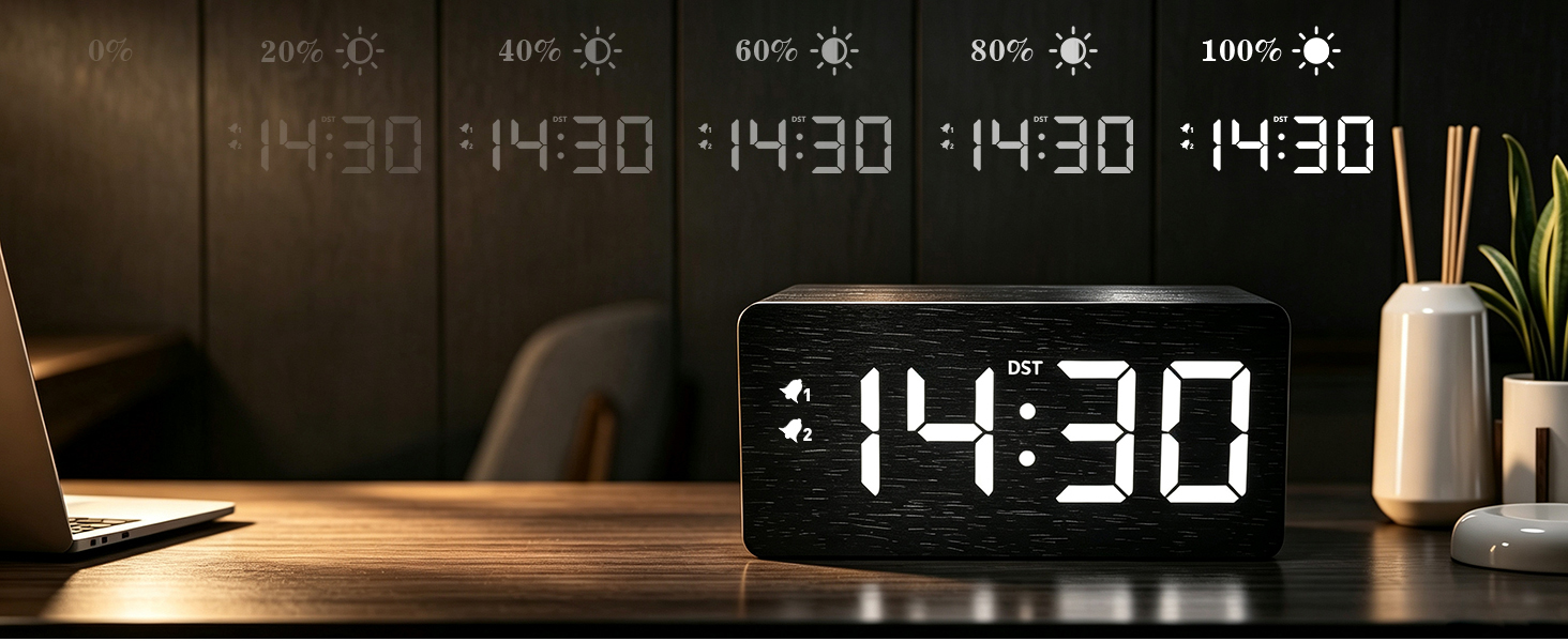 Digital Alarm Clock with Dimmer