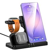3 in 1 Charging Station for Samsung Devices, 15W Fast Wireless Charger Stand for Samsung Galaxy S...