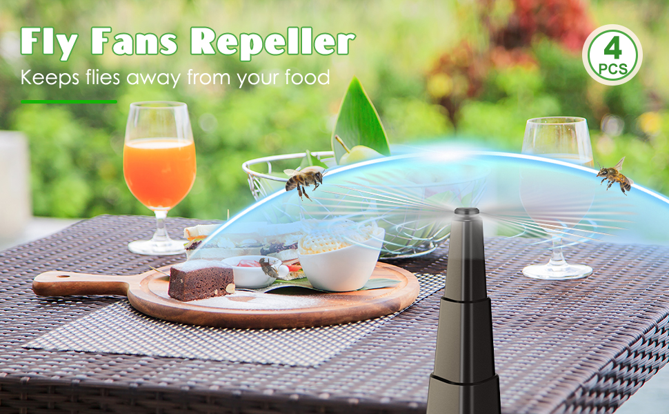 fan to repel flies
