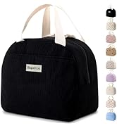Baglemon Lunch Bag for Women Men Cute Corduroy Lunch Tote Bags Reusable Insulated Lunch Box Large...