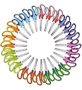 WA Portman 5 Inch Blunt Kids Scissors 24 Pack - School Scissors Bulk Scissors - Blunt Scissors Fo...