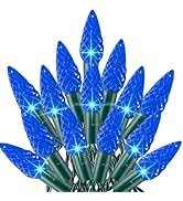 TW SHINE C6 Christmas String Lights, 200 LED 66 FT Christmas Lights Outdoor with 8 Modes Timer, W...