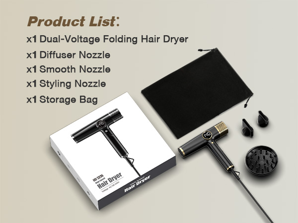 Dual Voltage Travel Hair Dryer