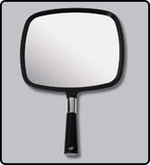 MIRRORVANA Large Hand Mirror with Comfy Handle - Black Portable Handheld Mirror