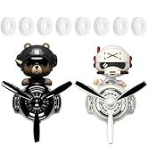 2Pcs Car Air Fresheners, Cute Bear Pilot Automotive Air Outlet Creative Car Perfume Diffuser, Aut...