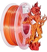 Silk PLA Filament, 3D Printer Filament Silk Gold Shiny Red PLA Filament 1.75mm +/- 0.02mm, 3D Pri...