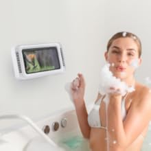 shower phone holder