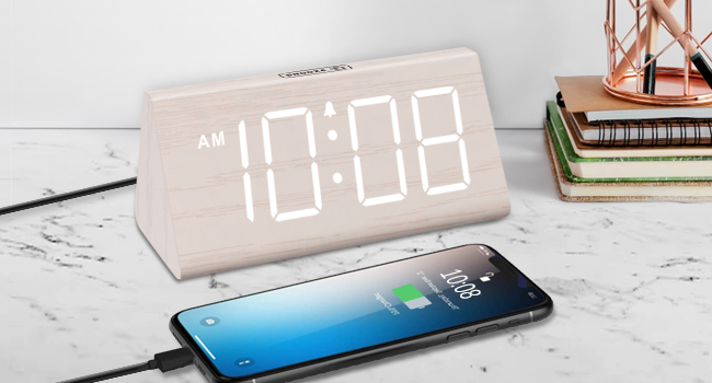 alarm clock with usb port