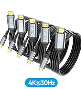 Ureegle USB-C to HDMI Cable 6Ft [4K@30Hz] High-Speed USB Type C to HDMI Braided Cord for iPhone 1...