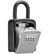 Puroma Key Lock Box, 4-Digit Combination Key Storage Lockbox, Portable Wall Mounted Security Lock...
