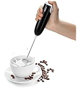Milk Frother Handheld for Coffee, Dallfoll Battery Operated Electric Foam Maker, Mini Drink Mixer...