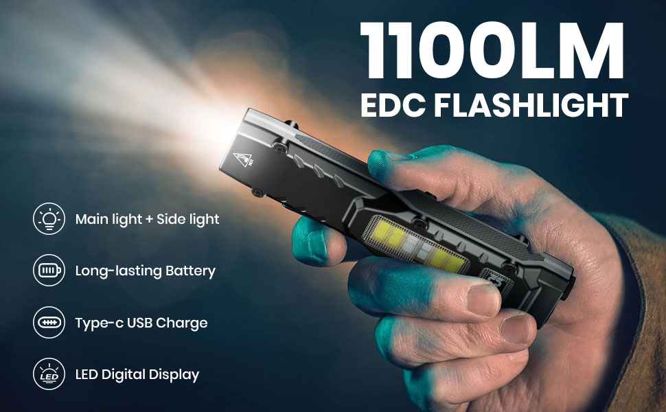 1100 Lumens Portable Flat Flashlights