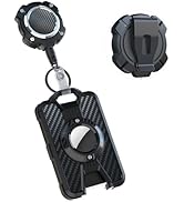 LIUGX Airtag Retractable Badge Holder with Belt Clip, Heavy Duty Badge Keychain, Airtag Holder/Ca...