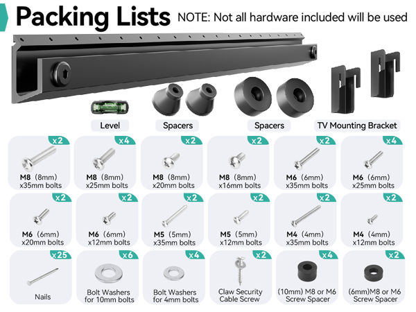 40inch brackets for mounting tv