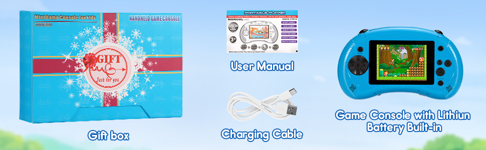 Handheld Game for Kids, 3.2&amp;#34; HD Screen with 213 Retro Video Games