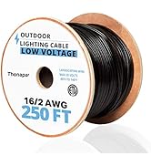 16/2 Low Voltage Landscape Wire, 250 Ft - Black Outdoor Low-Voltage Cable for Landscape Lighting