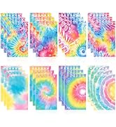 Hooqict 24 Pack Mini Tie Dye Notepads Multicolor Pocket Notebooks Small Spiral Notebook Mini Jour...