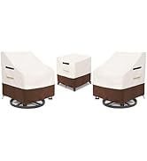 Aacabo Patio Furniture Set Covers for 3 Piece Outdoor Bistro,Waterproof 100% Outdoor Furniture Co...