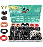 XBVV 158 Pcs Faucet Rubber Washers and Garden Hose Gasket Assortment Kit for Assorted Outdoor Fau...