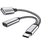 USB C OTG USB C Splitter USB C to USB Adapter with 18W PD Charging Compatible for Samsung GalaxyS...