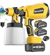 Cordless Paint Sprayer, Electric Spray Paint Gun with High Capacity Container, 2 Batteries