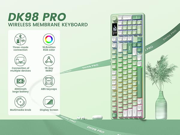 DK98PRO WIRELESS MEMBRANE KEYBOARD