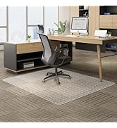 Office Chair Mats for Carpeted Floors, 44” x 58” Large Desk Floor Mat for Carpet, Clear Floor Pro...
