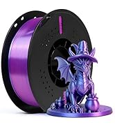 Epelay Epelay 3D Printing Filament, PLA Silk Dual Color 3D Printer Filament Bundle 1.75mm, Shiny ...