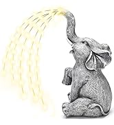 GIGALUMI Solar Garden Decor Upgraded Elephant Statues Outdoor, Birthday Gifts for Women Mom Grand...